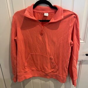 Amazon Essentials large Women's Vibrant Coral/pinkish Pullover Hoodie